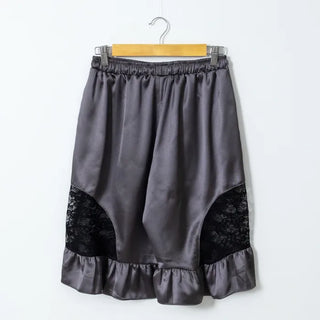 [3 colors] Silky Frill Bermuda Pants