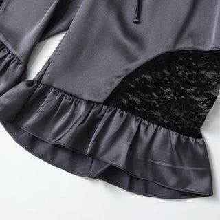 [3 colors] Silky Frill Bermuda Pants