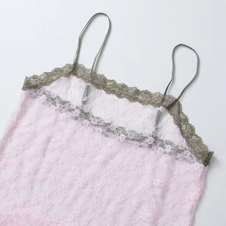 [3 colors] Lace Slip Layered Dress