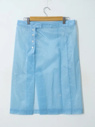 [3 colors] Shine Button Layered Skirt