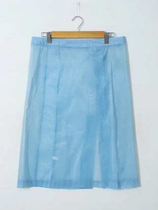 [3 colors] Shine Button Layered Skirt