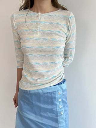 [3 colors] Shine Button Layered Skirt