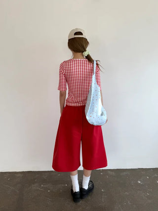 [6 colors] Fold Bermuda Shorts