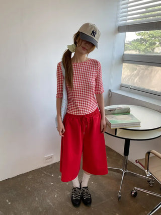 [6 colors] Fold Bermuda Shorts