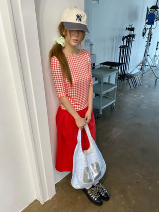 [2 colors] Floral Shoulder Bag