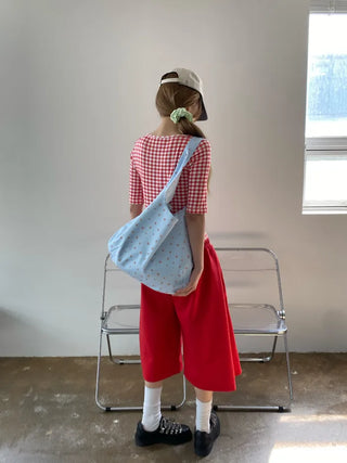 [2 colors] Floral Shoulder Bag