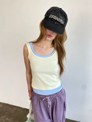 [12 colors] Attention Crop Sleeveless Top
