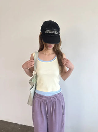 [12 colors] Attention Crop Sleeveless Top