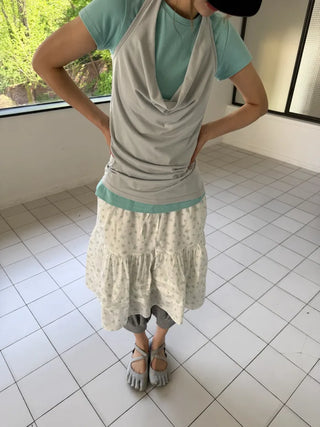 [2 colors] Cozy Shirring Capri Pants