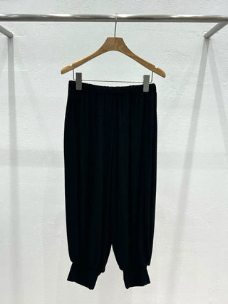 [2 colors] Cozy Shirring Capri Pants