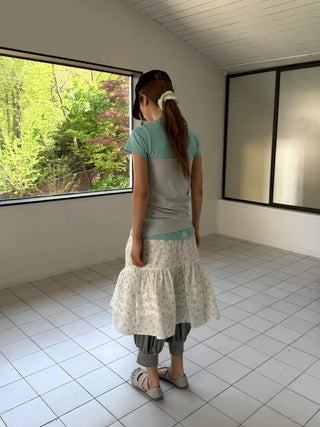 [2 colors] Cozy Shirring Capri Pants