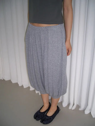 [2 colors] Cozy Shirring Capri Pants