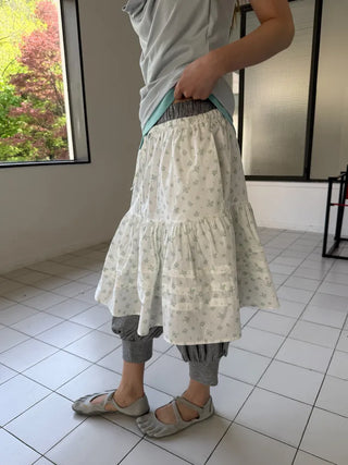 [2 colors] Cozy Shirring Capri Pants