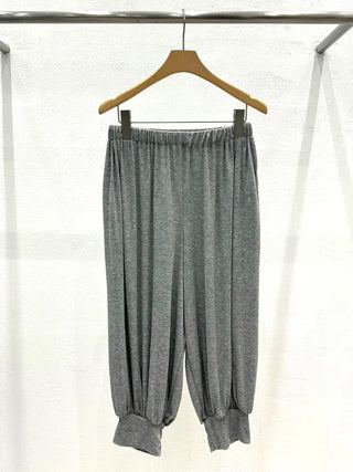 [2 colors] Cozy Shirring Capri Pants
