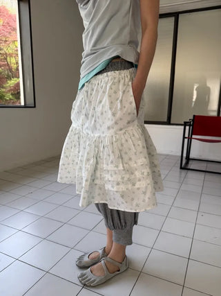 [2 colors] Cozy Shirring Capri Pants