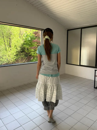 [2 colors] Cozy Shirring Capri Pants