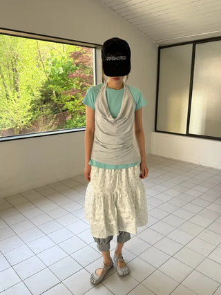 [4 colors] Striped Long T-shirt