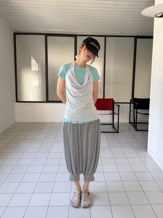 [4 colors] Striped Long T-shirt