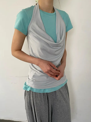 [4 colors] Striped Long T-shirt