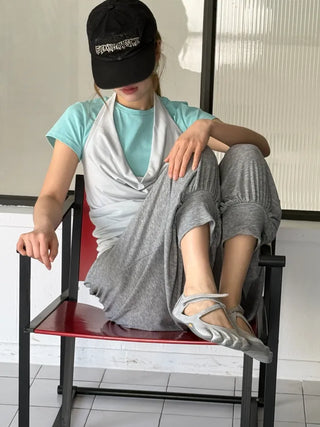 [4 colors] Striped Long T-shirt