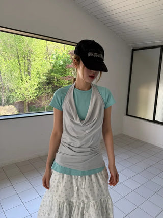 [4 colors] Striped Long T-shirt