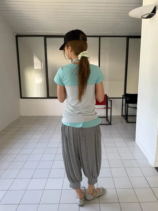 [4 colors] Striped Long T-shirt
