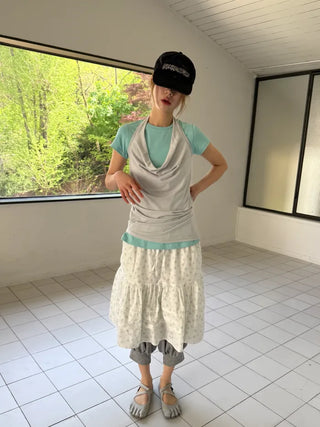 [4 colors] Striped Long T-shirt