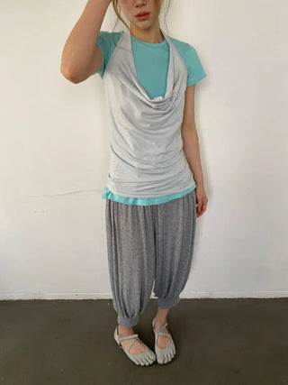 [4 colors] Striped Long T-shirt