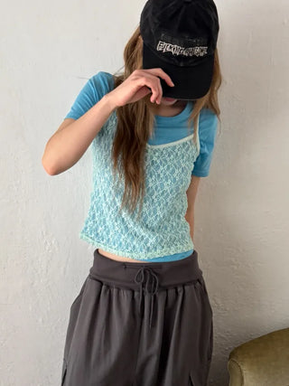 [3 colors] Soda Lace Sleeveless