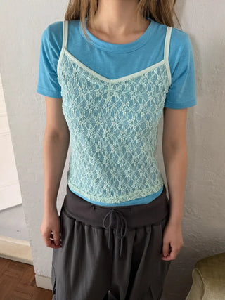 [3 colors] Soda Lace Sleeveless