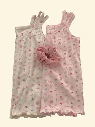 [2 colors] Ribbon strapless sleeveless top