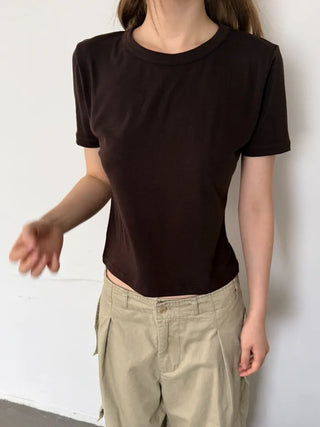 [9 colors] Tencel Short-Sleeve T-Shirt