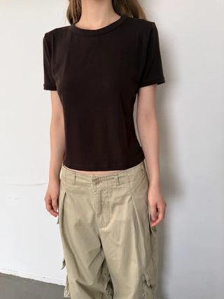 [9 colors] Tencel Short-Sleeve T-Shirt