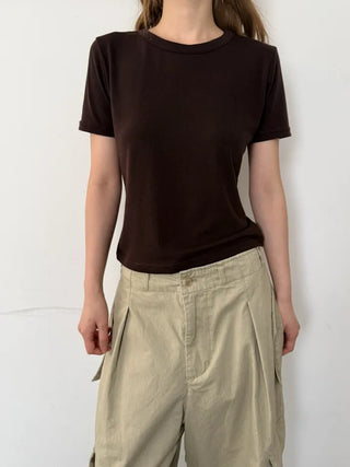 [9 colors] Tencel Short-Sleeve T-Shirt