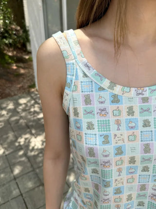 [2 colors] Toy Double Sleeveless