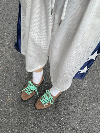[4 colors] Star Mesh Basketball Pants