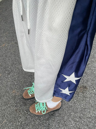 [4 colors] Star Mesh Basketball Pants