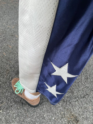 [4 colors] Star Mesh Basketball Pants