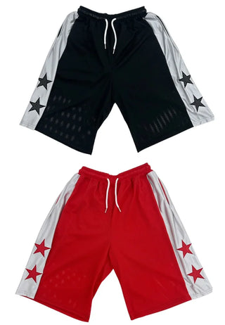 [4 colors] Star Mesh Basketball Pants