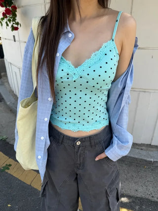 [4 colors] Check Crop Summer Shirt