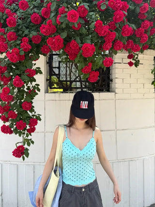 [4 colors] Dot Pad Bra Top