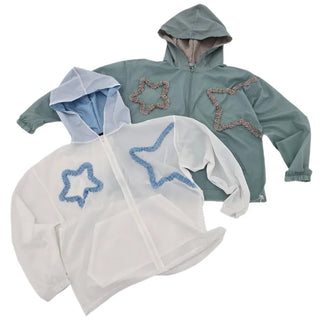 [2 colors] Star Frill Windbreaker