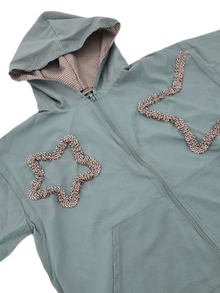 [2 colors] Star Frill Windbreaker