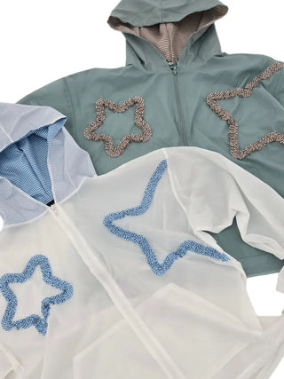 [2 colors] Star Frill Windbreaker