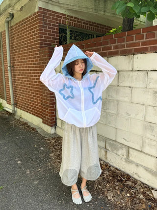 [2 colors] Star Frill Windbreaker