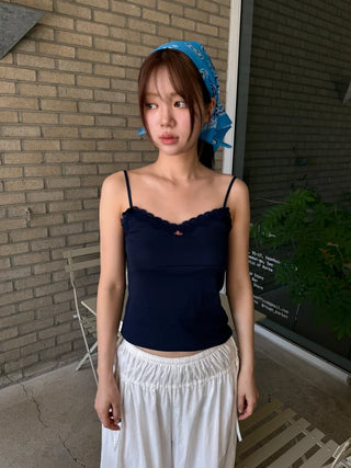[2 colors] Pure Frill Ribbon Pants