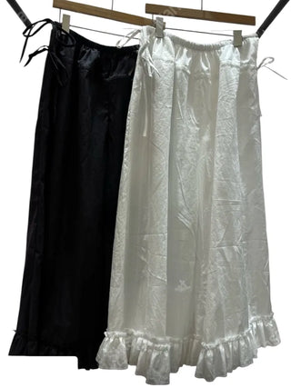 [2 colors] Pure Frill Ribbon Pants
