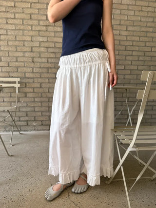 [2 colors] Pure Frill Ribbon Pants