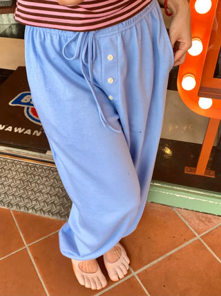 [8 colors] Summer Button Point Jogger Pants