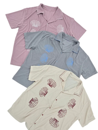 [3 colors] Clam Short-Sleeve Shirt